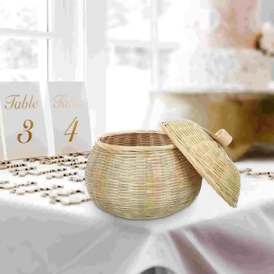 Panier Tressé avec Couvercle Bombé