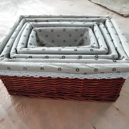 paniers en osier avec doublure