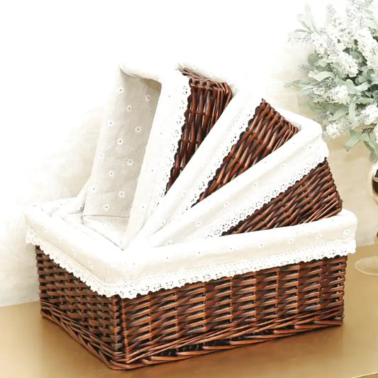 paniers en osier avec doublure